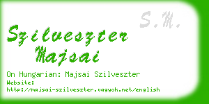 szilveszter majsai business card